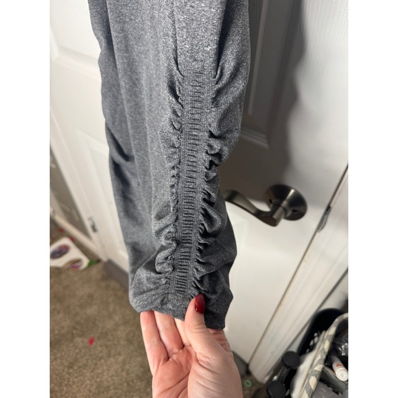 LULULEMON In The Flow Tank Dress Gray Seamless Ruched Size 6 - Picture 4 of 6
